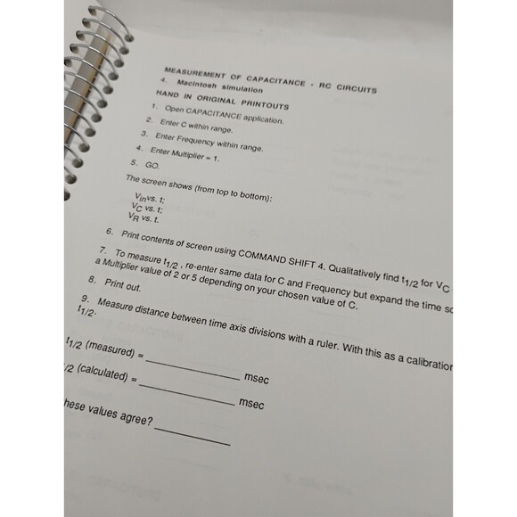 Physics Laboratory Manual With Computer Simulations 1992 Ed. Drexel University - Picture 11 of 15